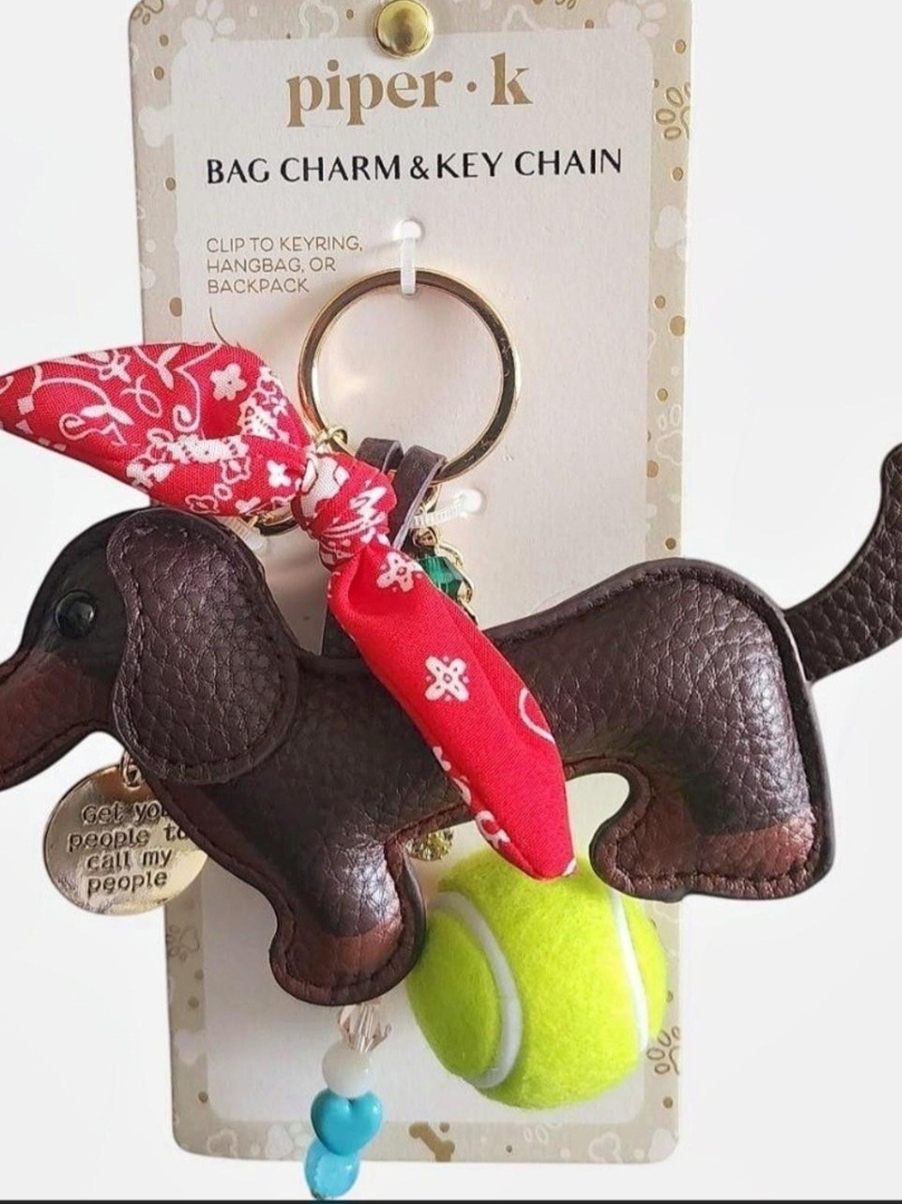 🐾 VIRAL Piper K Dachshund Bag Charm & Key Chain 🐾